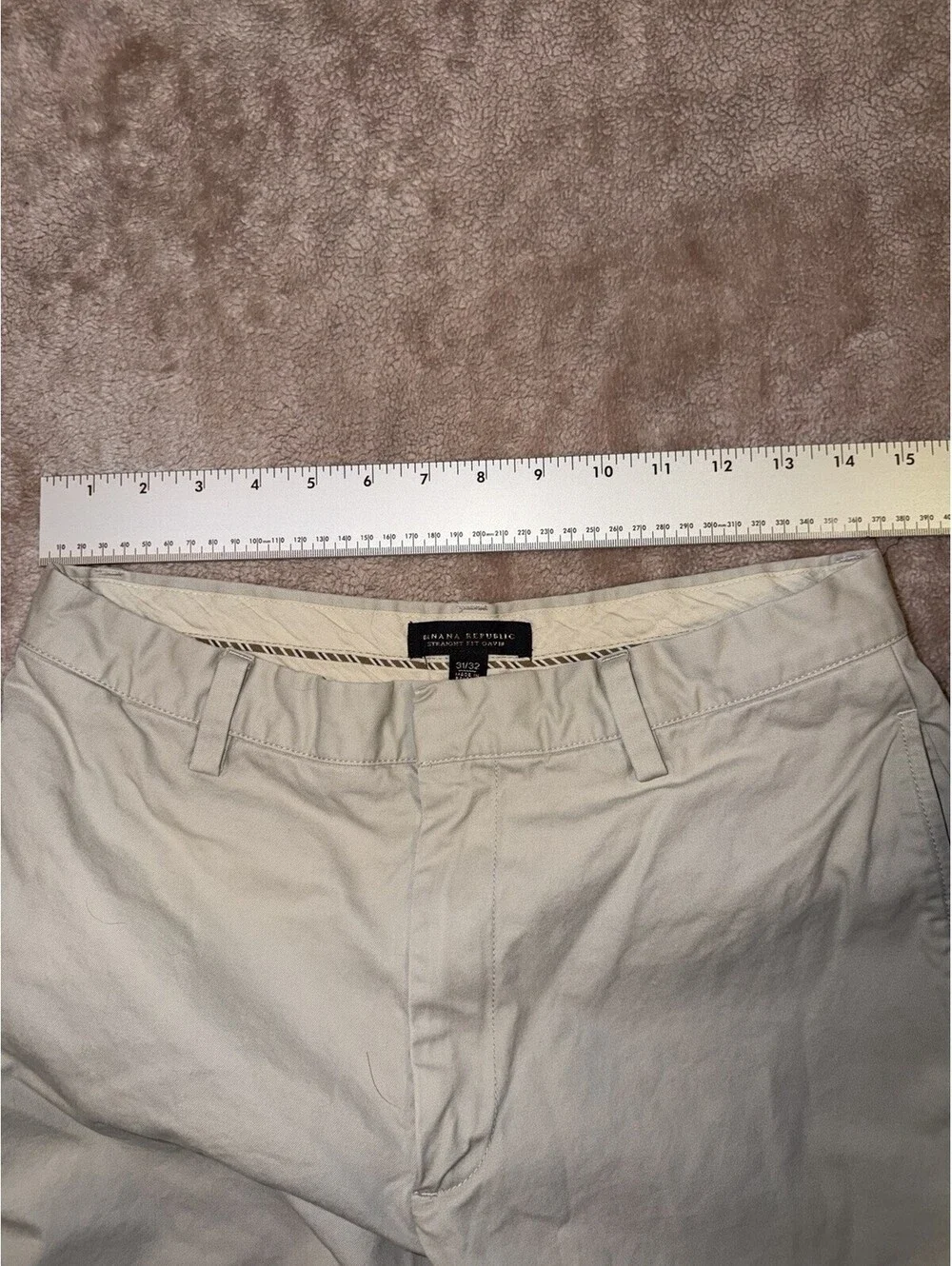 Banana Republic Gavin Fit Straight Leg 100% Cotton Chino Pants. Men's 31x32
